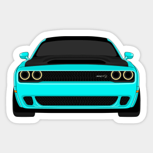 DODGE DEMON FRONT AQUA Sticker